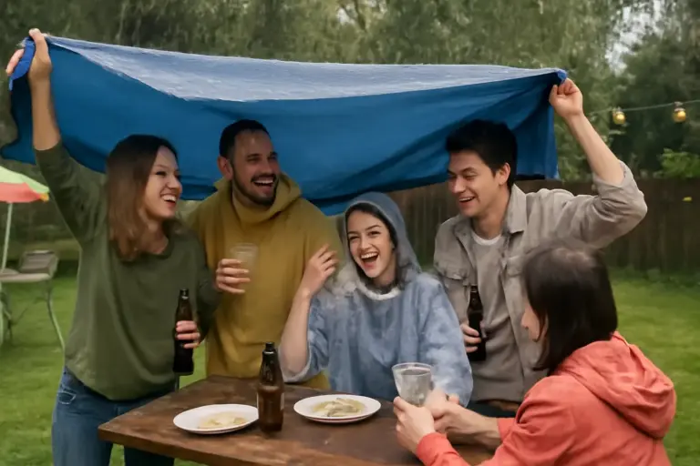 Cosa fare se piove durante una festa all’aperto? Soluzioni poco note per non rinunciare al divertimento